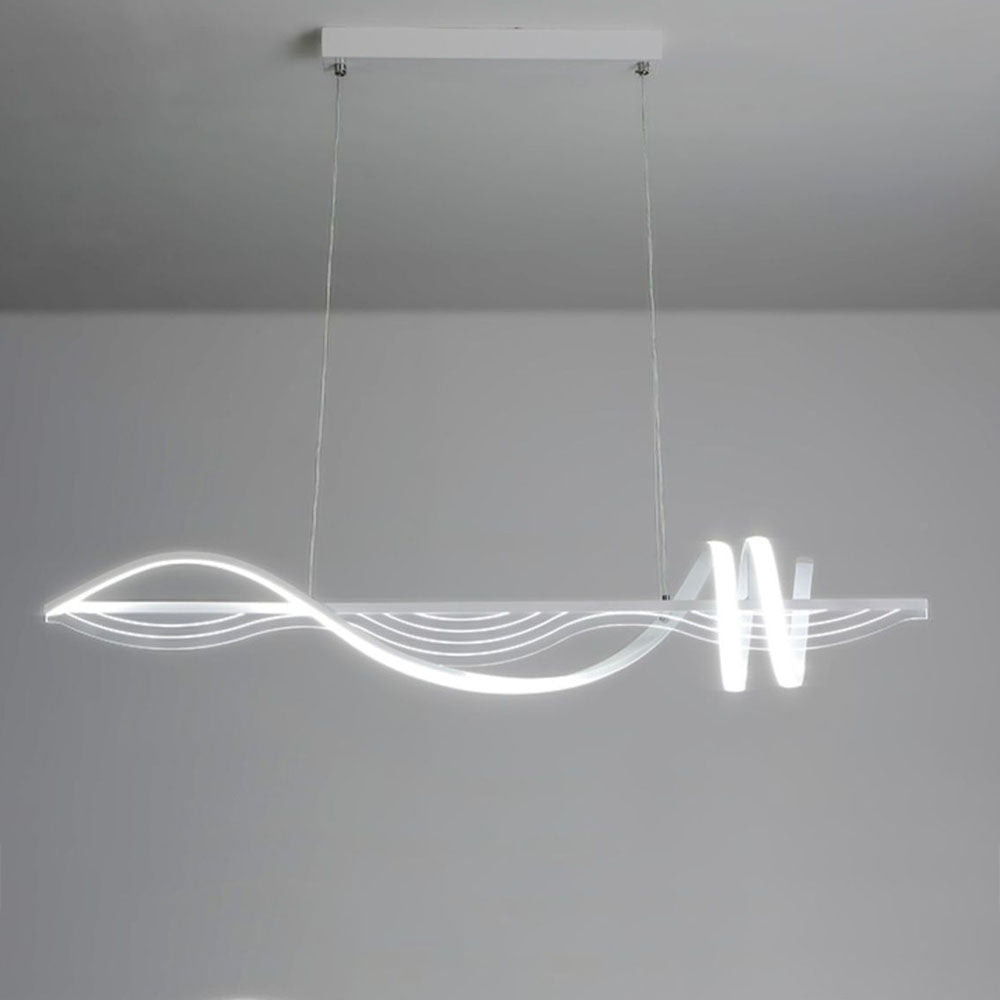 Arisha lampă suspendată contemporan Style liniară din metal, alb/negru