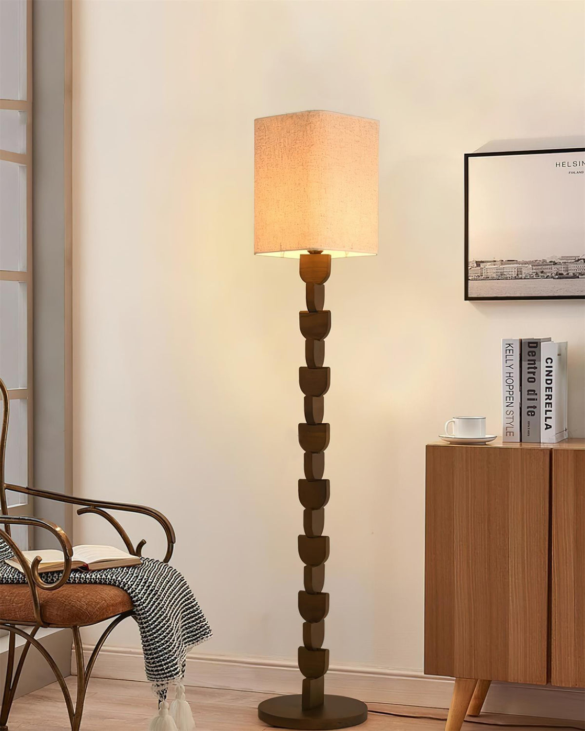 Rinoreria lampadar din lemn
