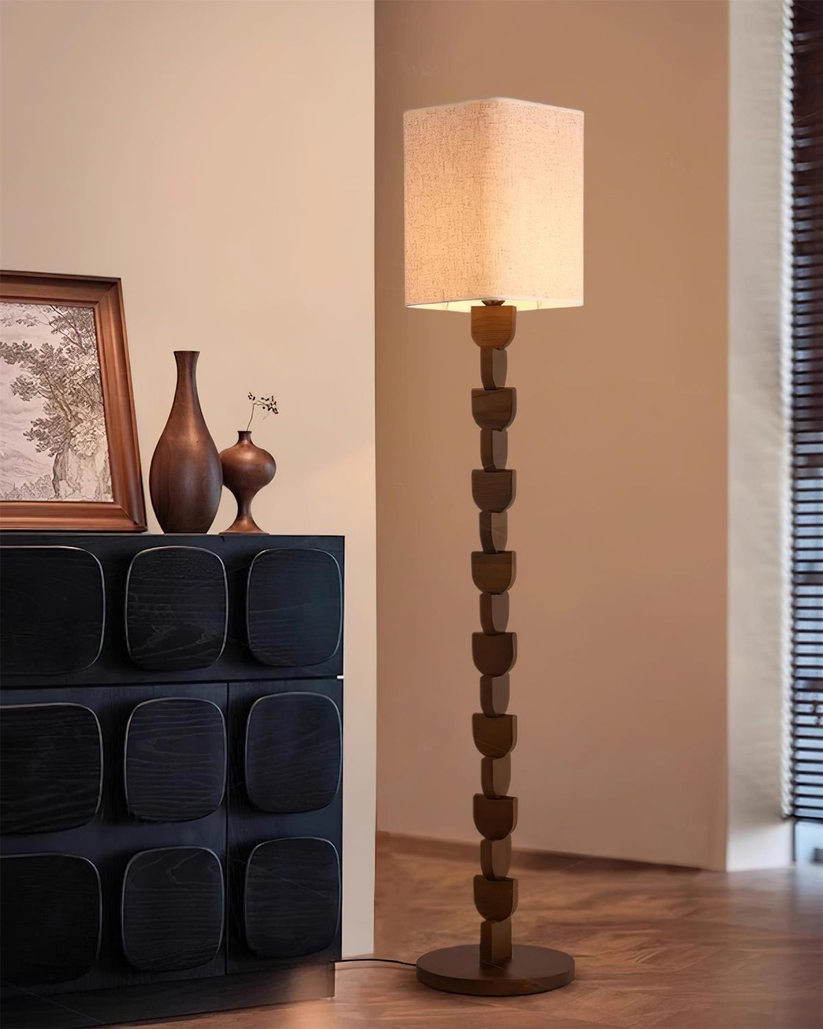 Rinoreria lampadar din lemn