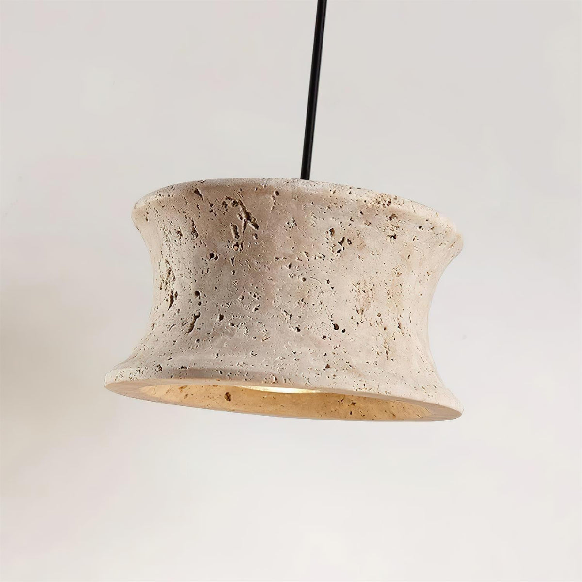 Noreria lampă suspendată din travertin, sculpturală