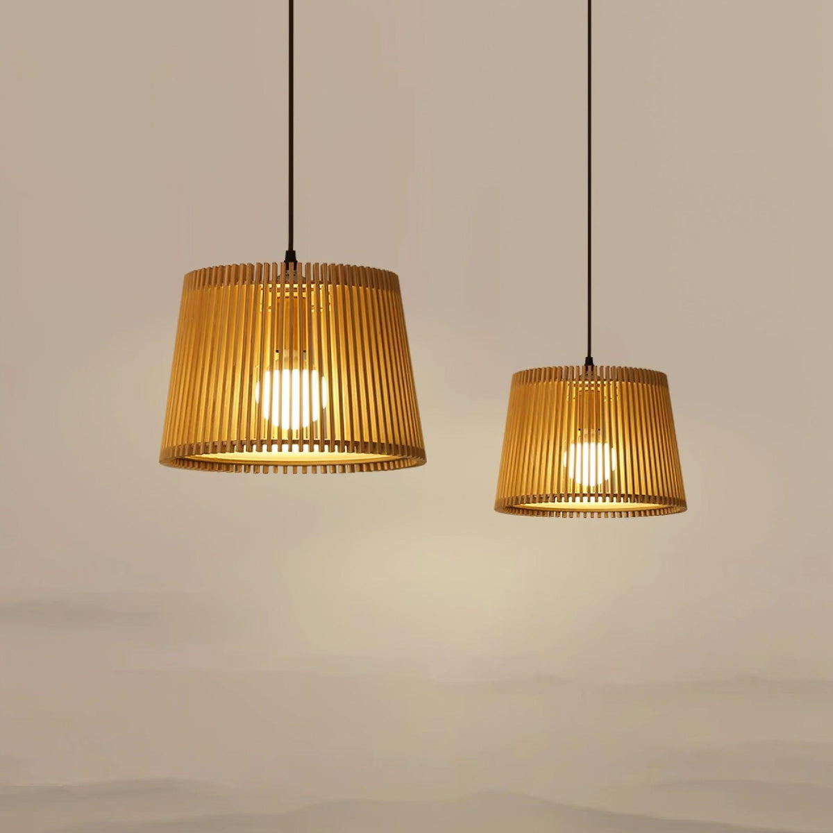 Clou lampă suspendată retro din lemn