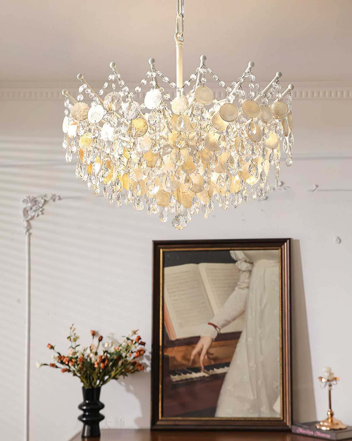 Avenorira Capiz Bead candelabru
