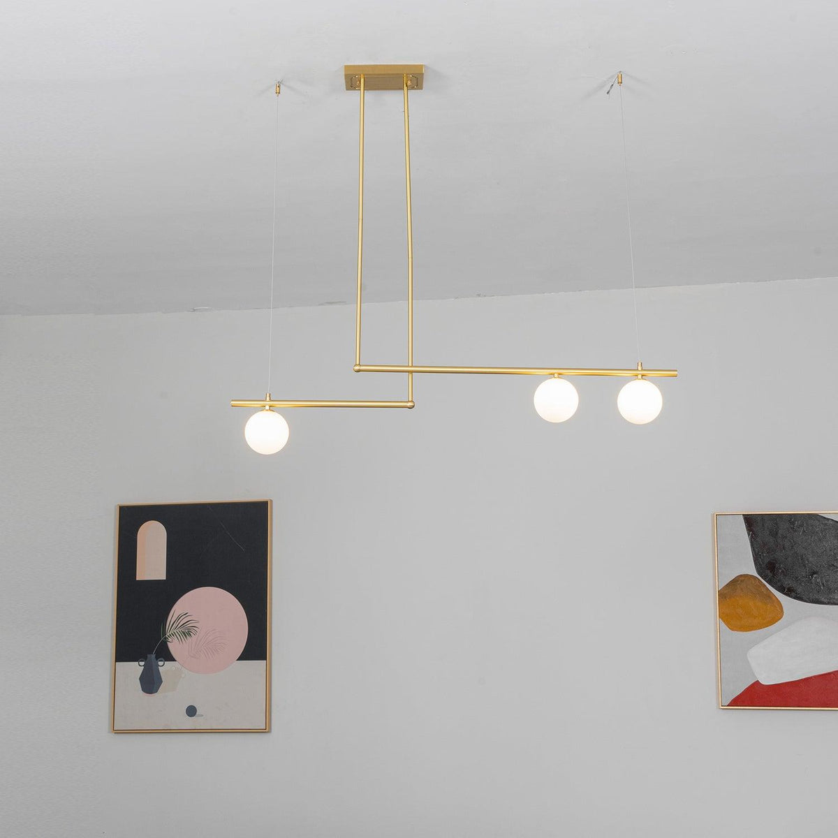 Estix lampă suspendată liniară din alamă minimalistă