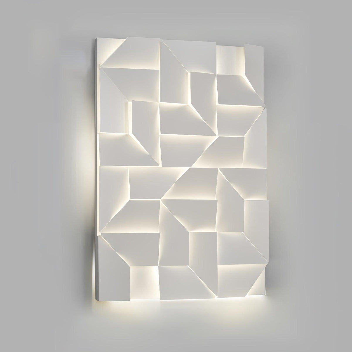 Aplică de perete 3D Geometric Panels stratificat Light Art Reglare prin telecomandă modern