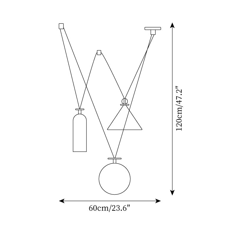 Noro Multi-formă lampă suspendată reglabilă