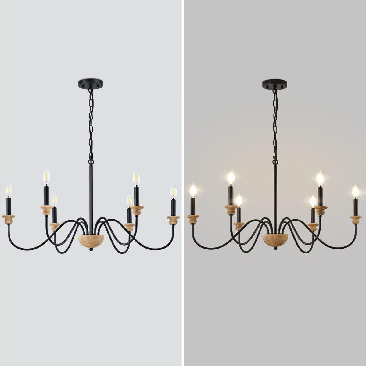 Syliira candelabru din lemn