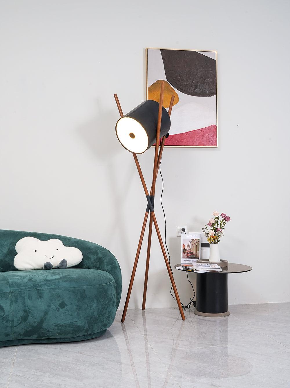 Syloena lampadar contemporan din lemn