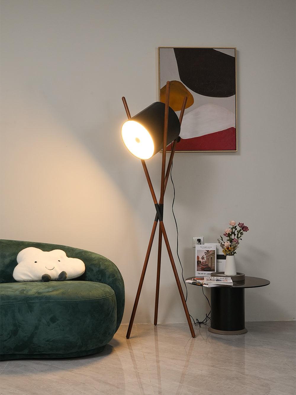 Syloena lampadar contemporan din lemn