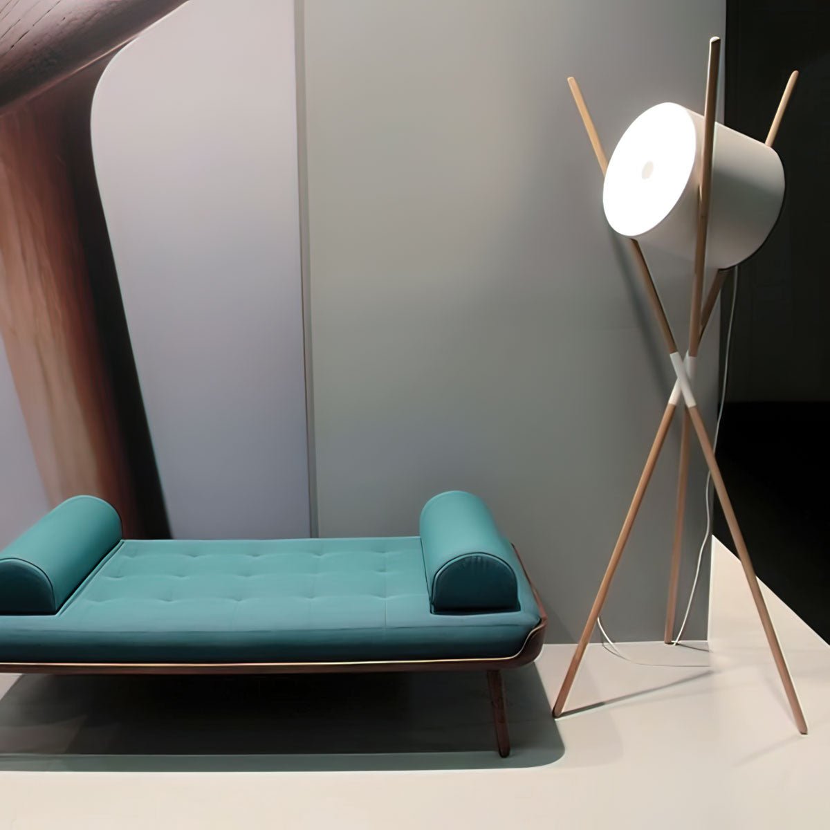 Syloena lampadar contemporan din lemn