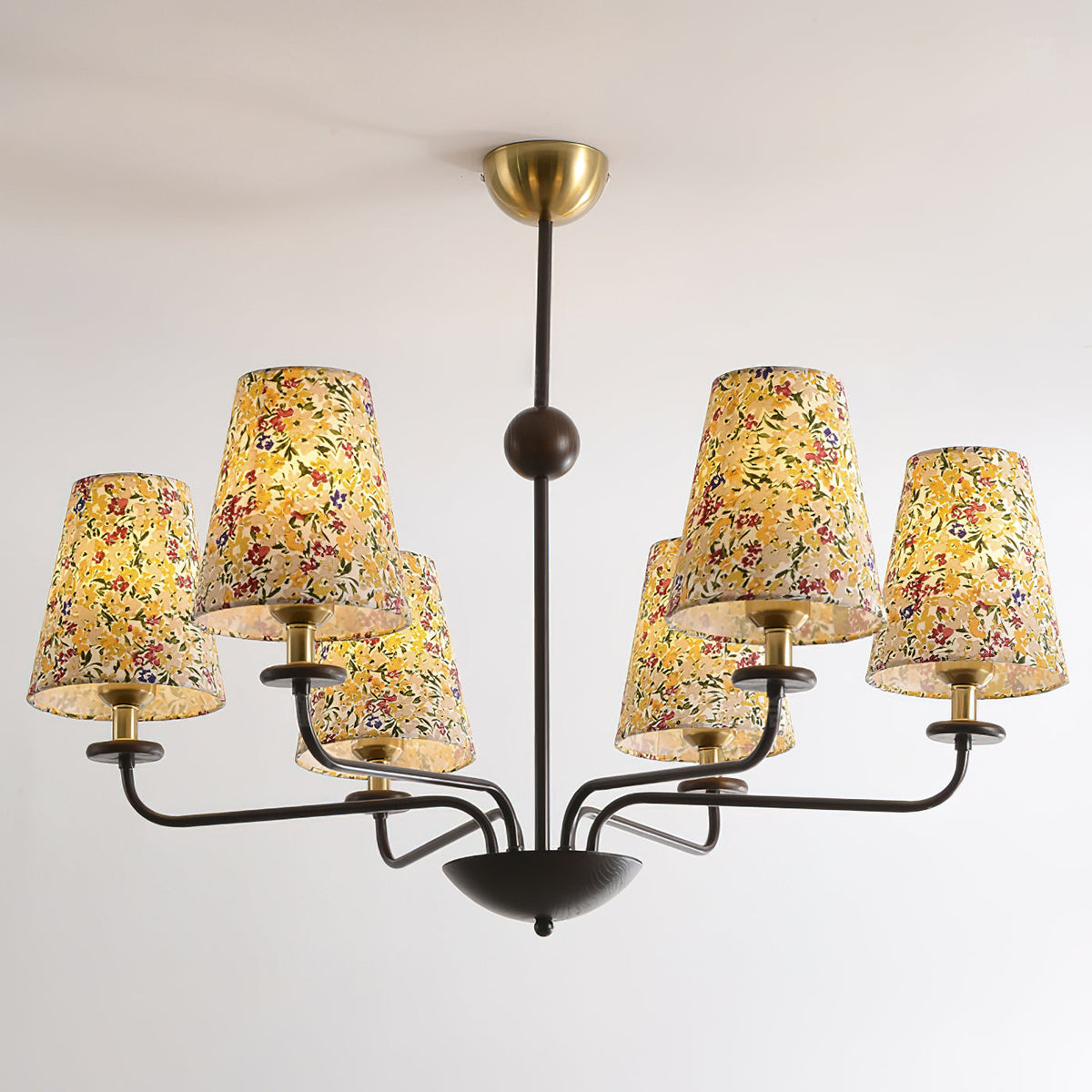 Camellia candelabru cu abajur textil