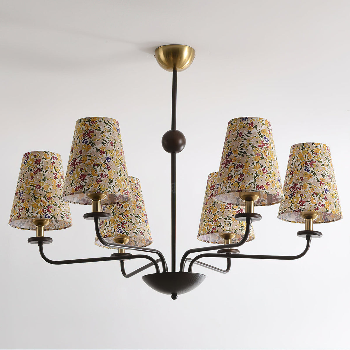 Camellia candelabru cu abajur textil