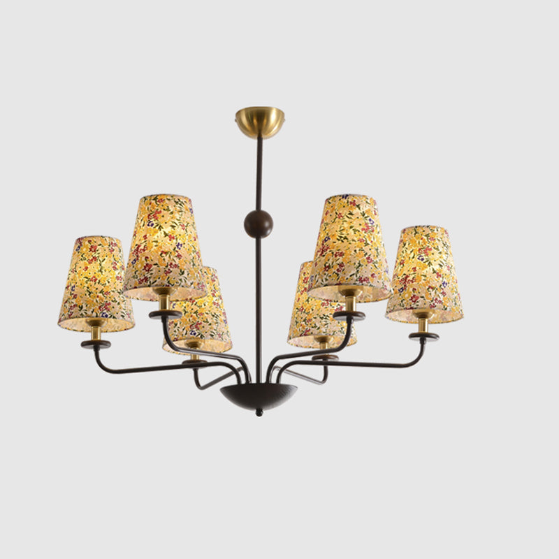 Camellia candelabru cu abajur textil