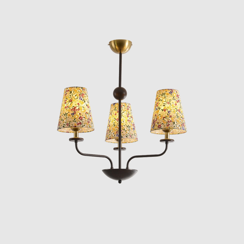 Camellia candelabru cu abajur textil