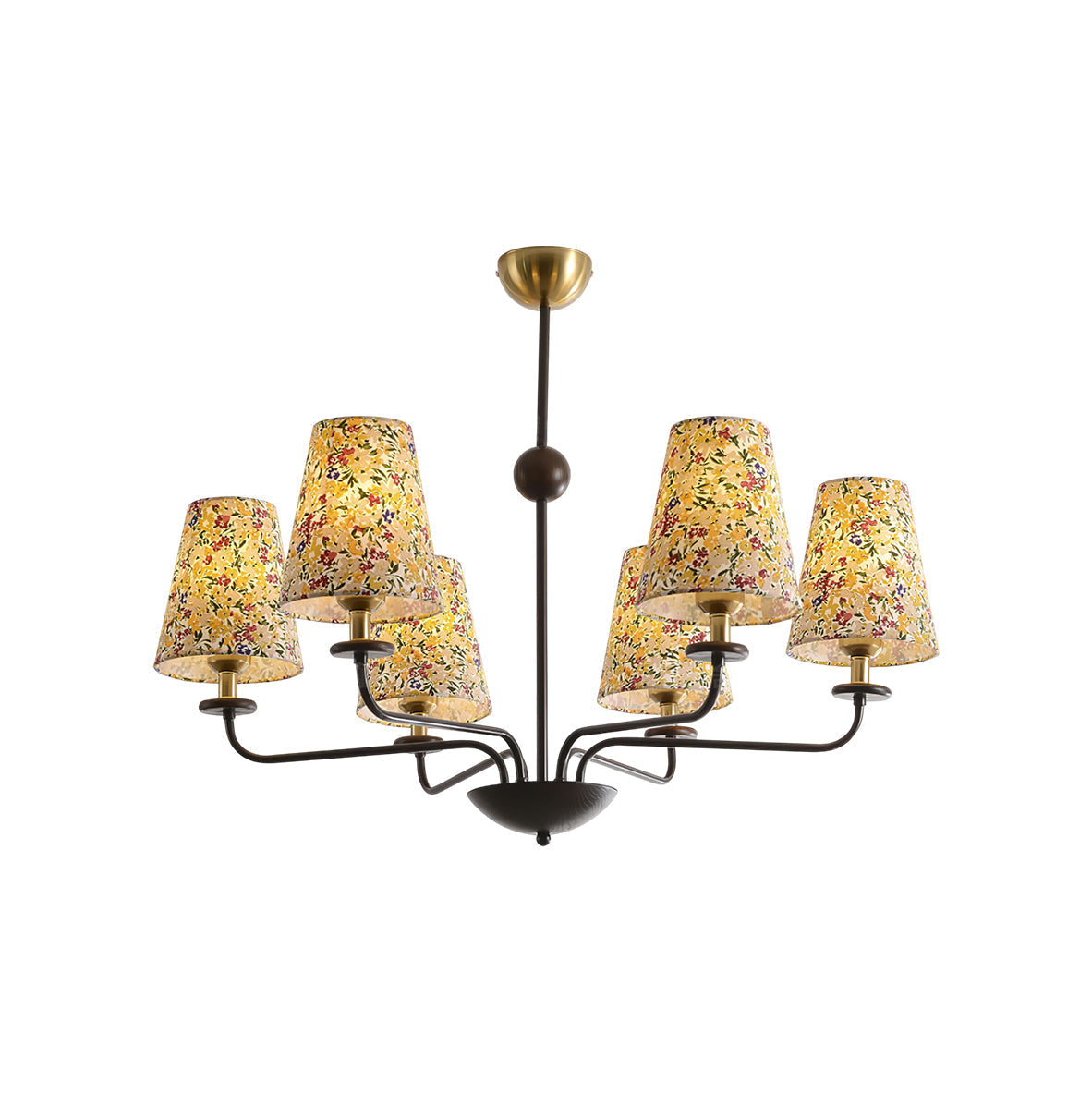 Camellia candelabru cu abajur textil