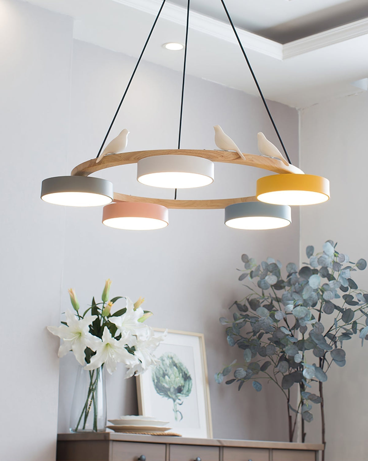 Cliff candelabru rotund cu schimbare culoare
