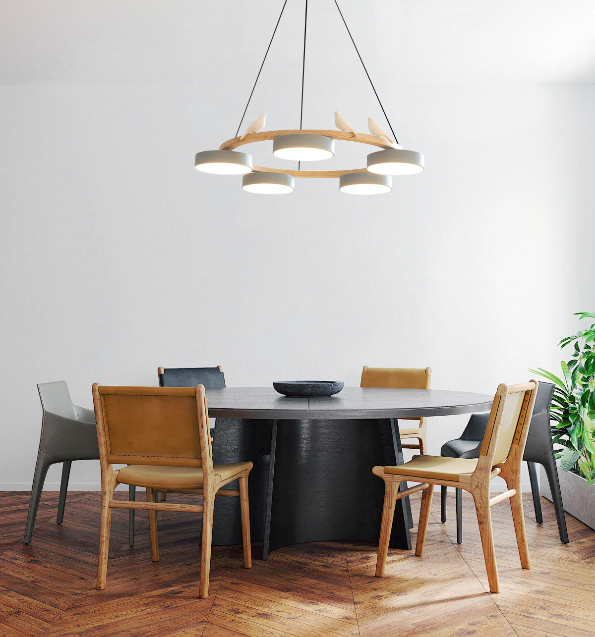 Cliff candelabru rotund cu schimbare culoare