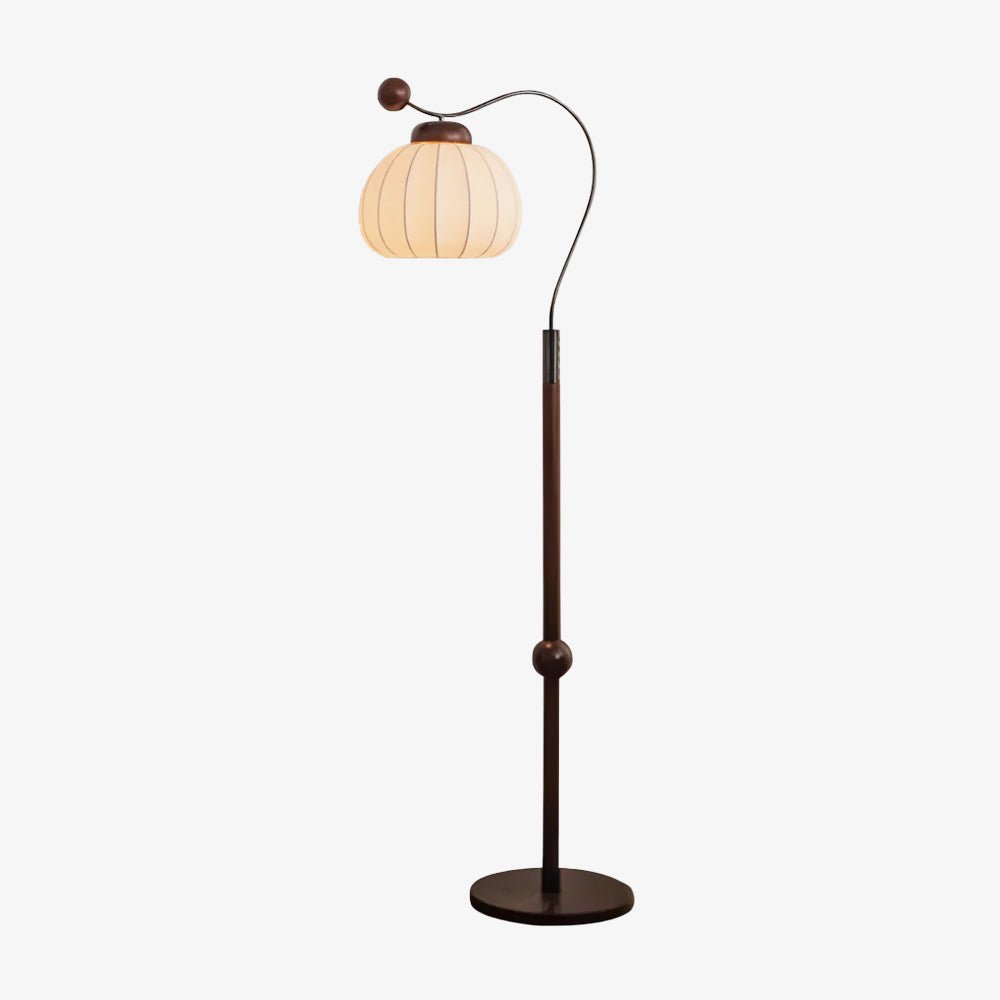 Devenor lampadar din mătase și lemn