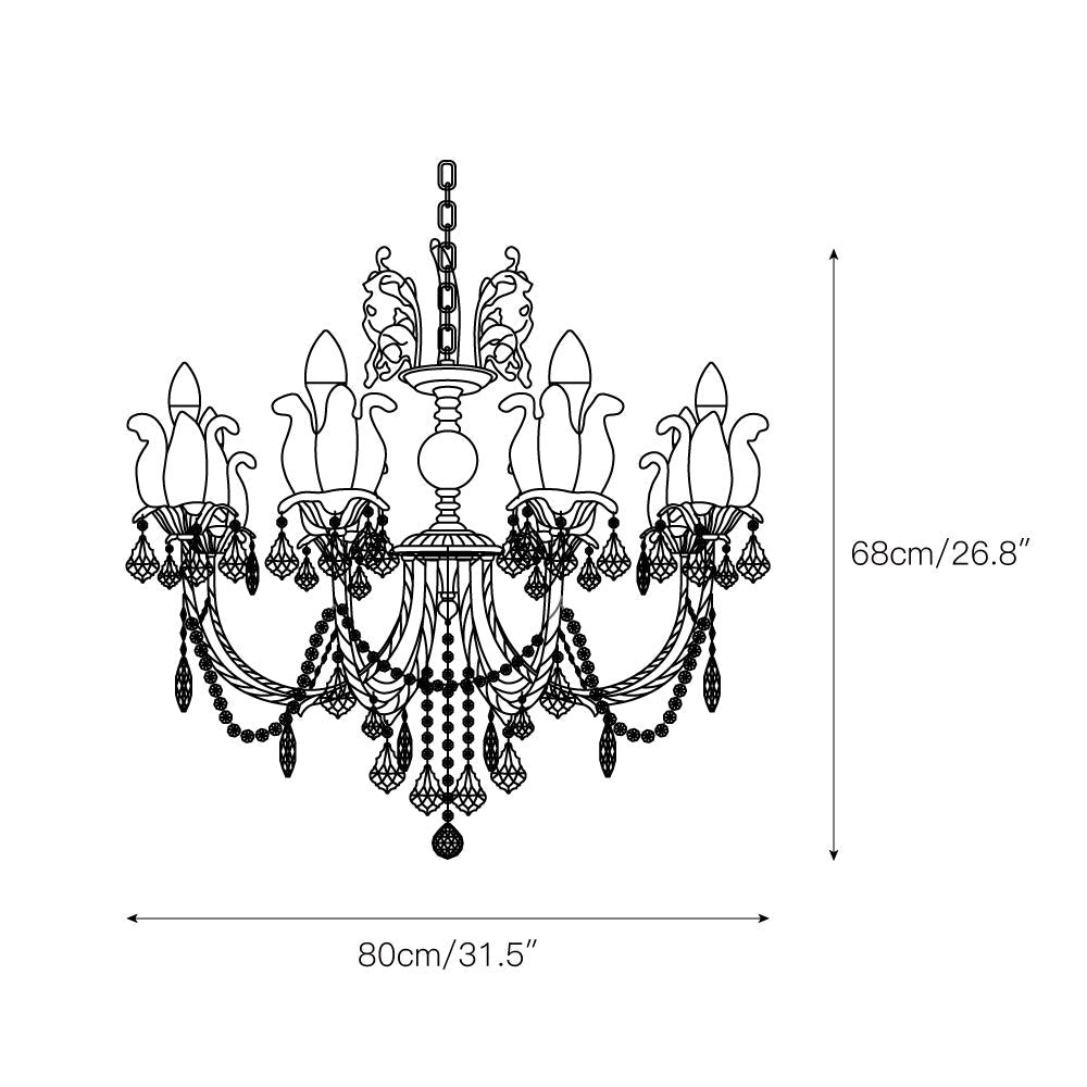 Selelian candelabru din cristal