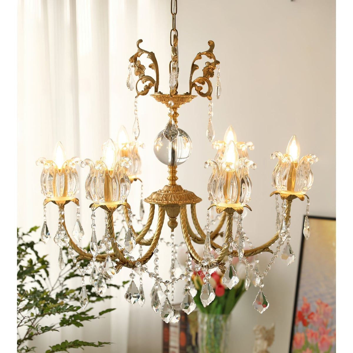 Selelian candelabru din cristal