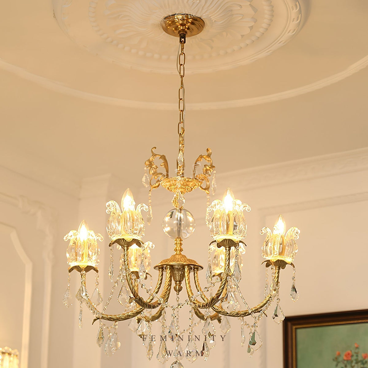 Selelian candelabru din cristal