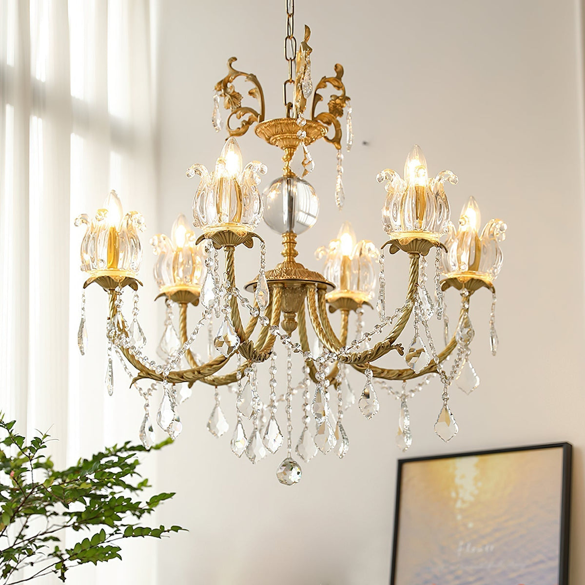 Selelian candelabru din cristal