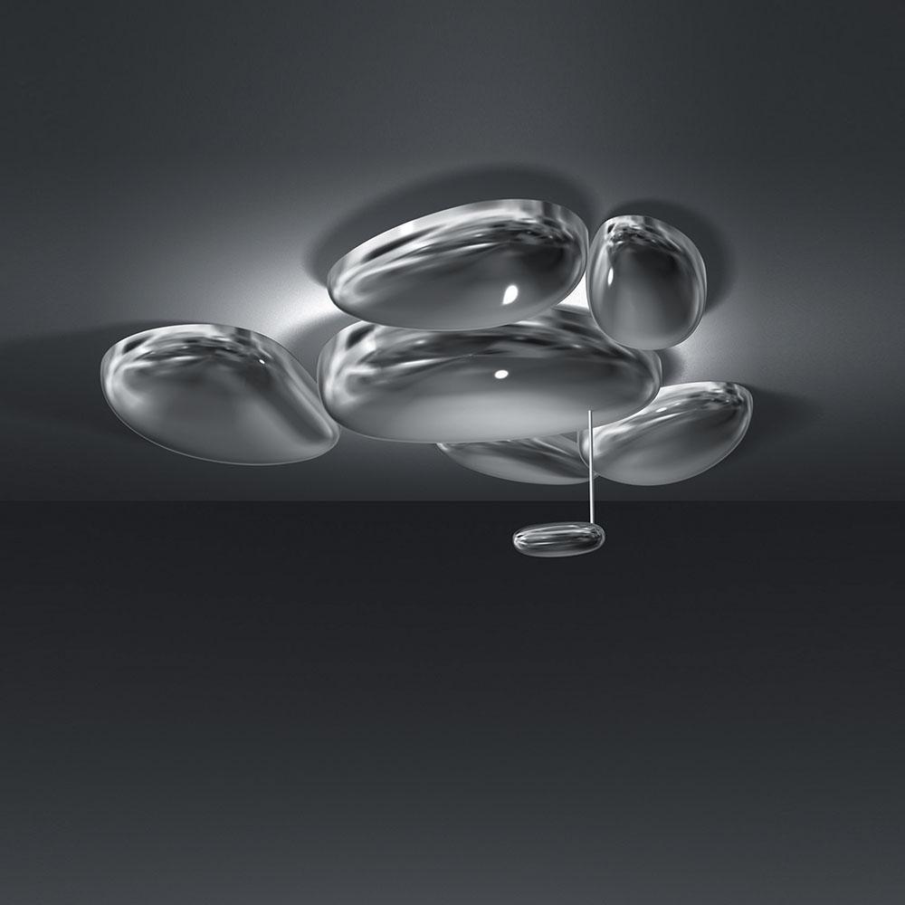Lava plafonieră contemporană Smoke Gray fumurie