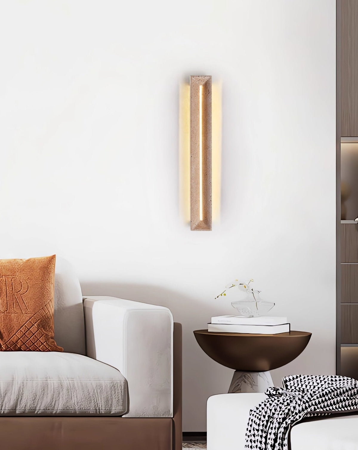 Dfi aplică de perete minimalistă din travertin