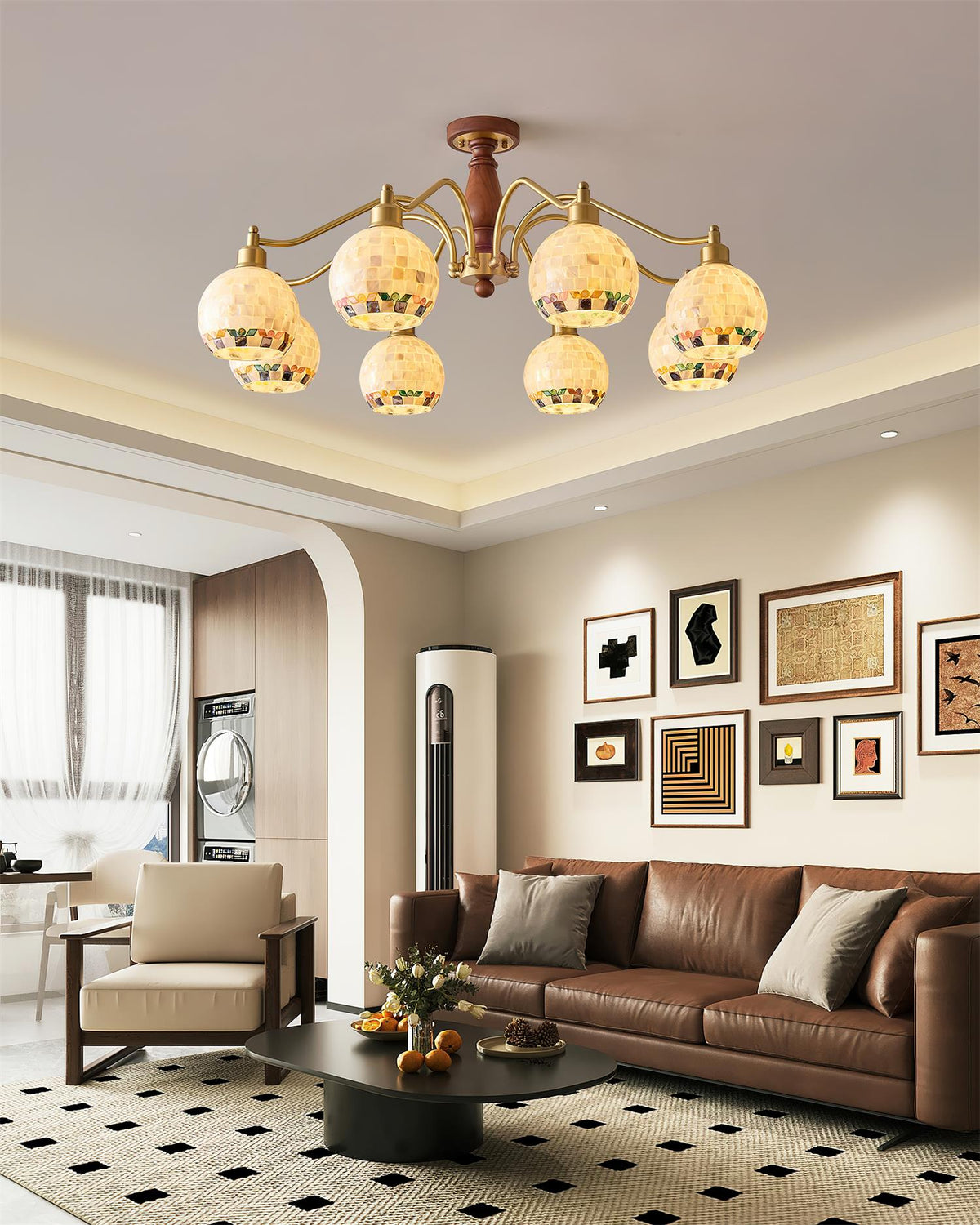 Orelerira candelabru, cu glob