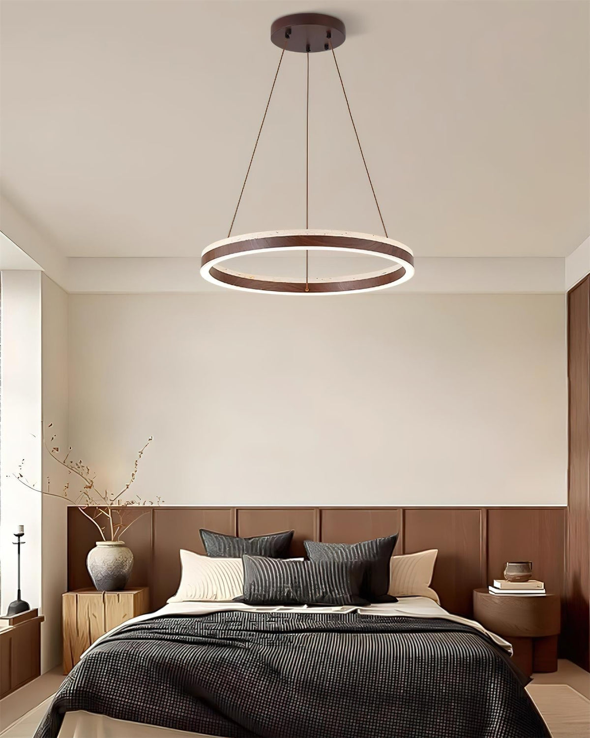 Loren candelabru cu Geometrie din travertin
