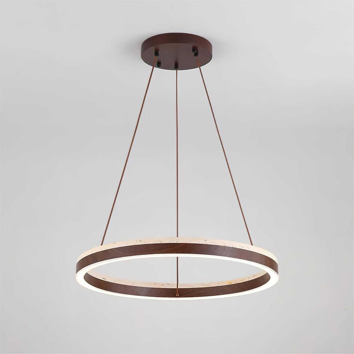 Loren candelabru cu Geometrie din travertin