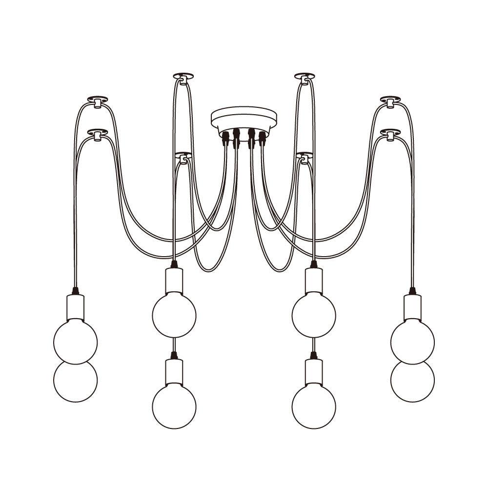 Soruora candelabru Spider Cablu Reglabil industrial