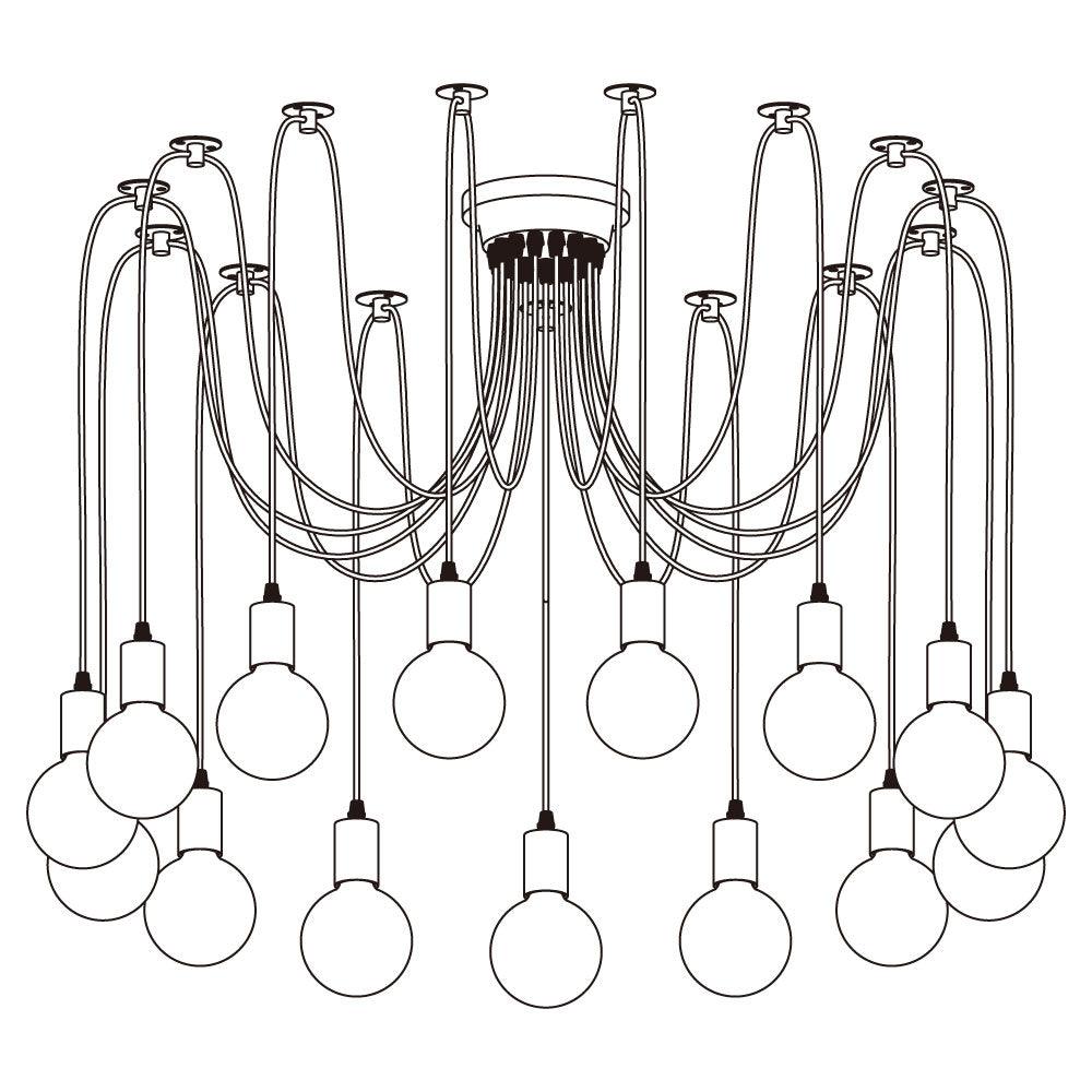 Soruora candelabru Spider Cablu Reglabil industrial