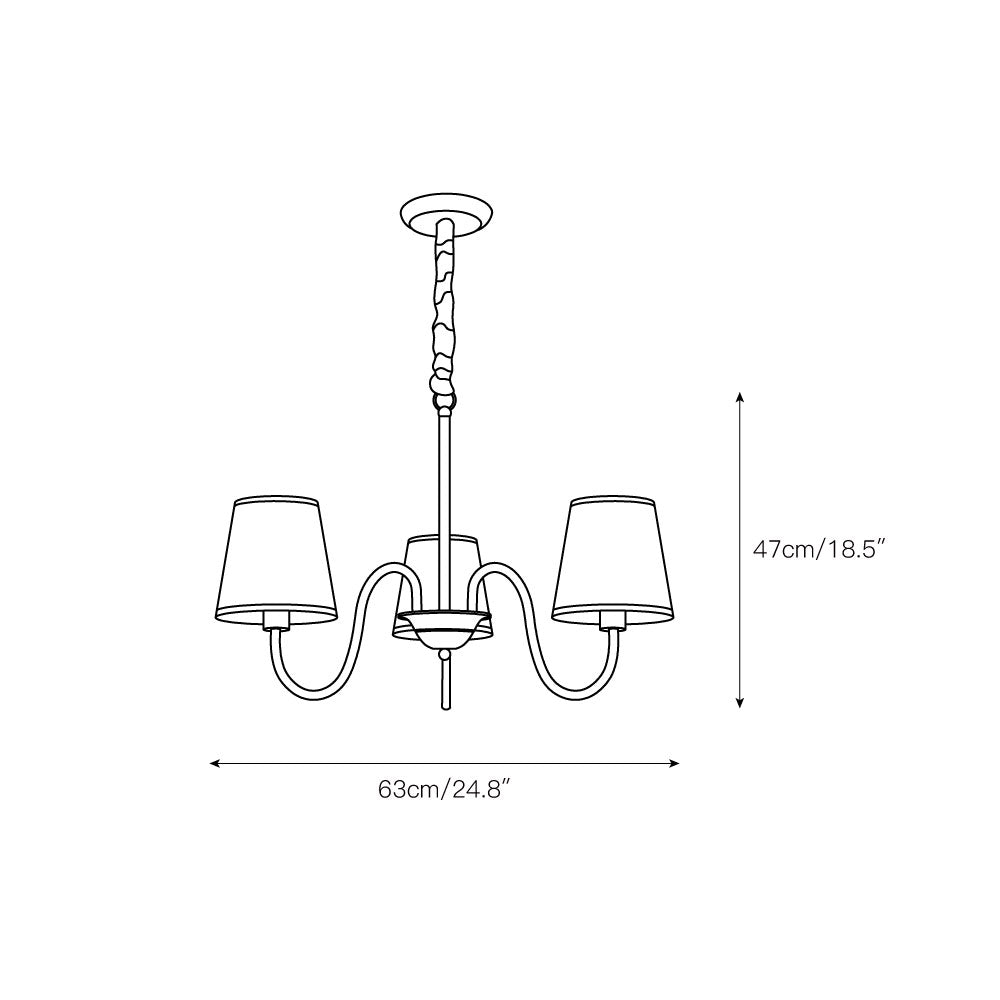 Dalen tradițional Stacey material textil candelabru