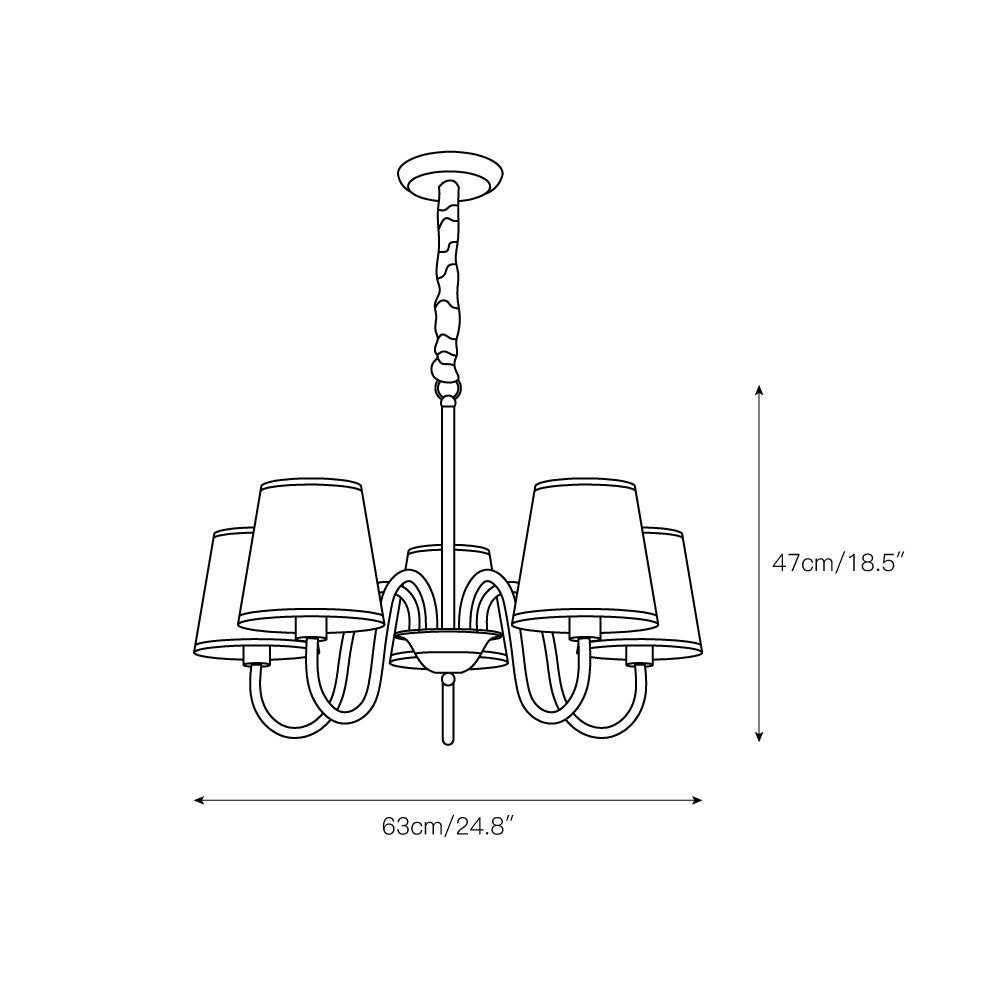 Dalen tradițional Stacey material textil candelabru