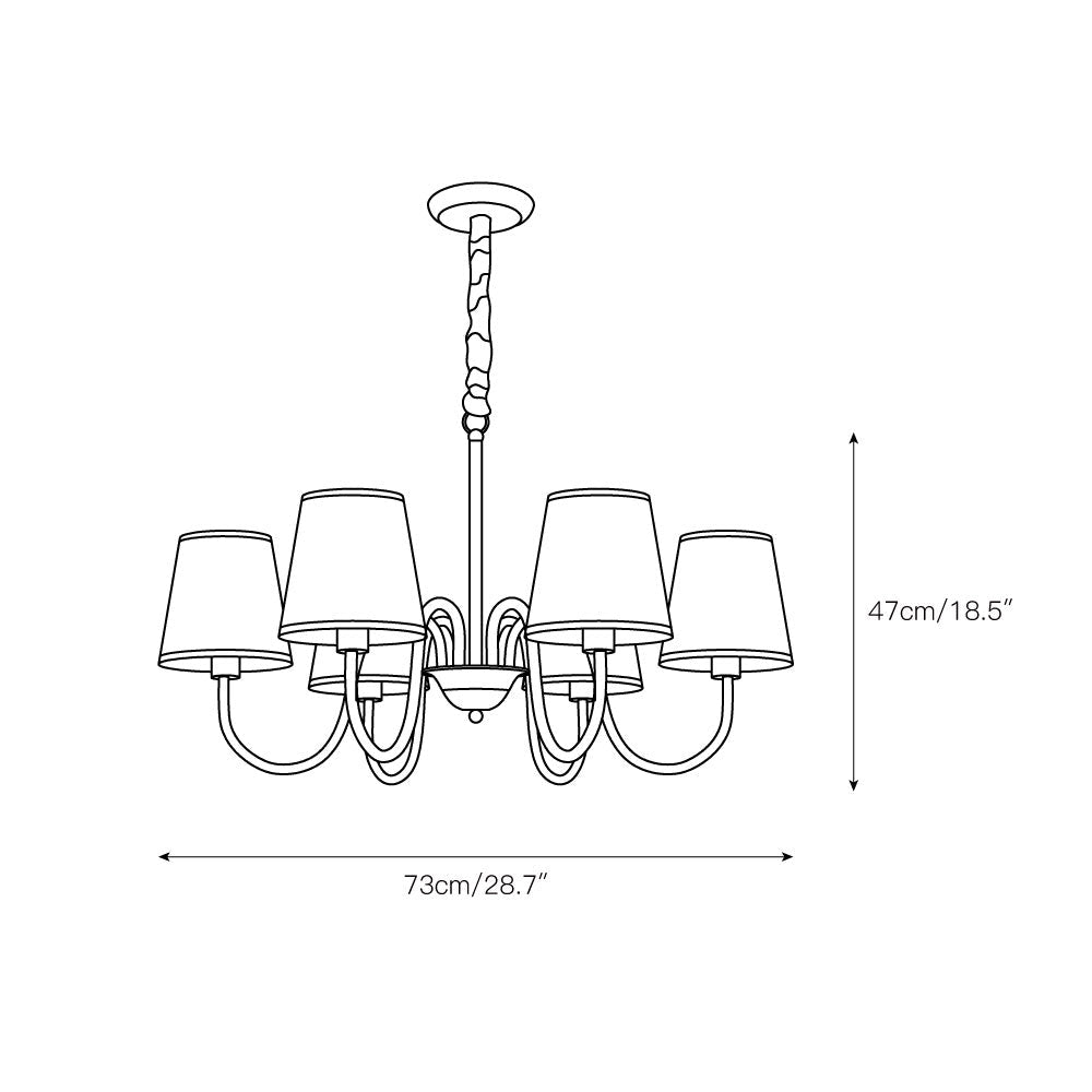 Dalen tradițional Stacey material textil candelabru