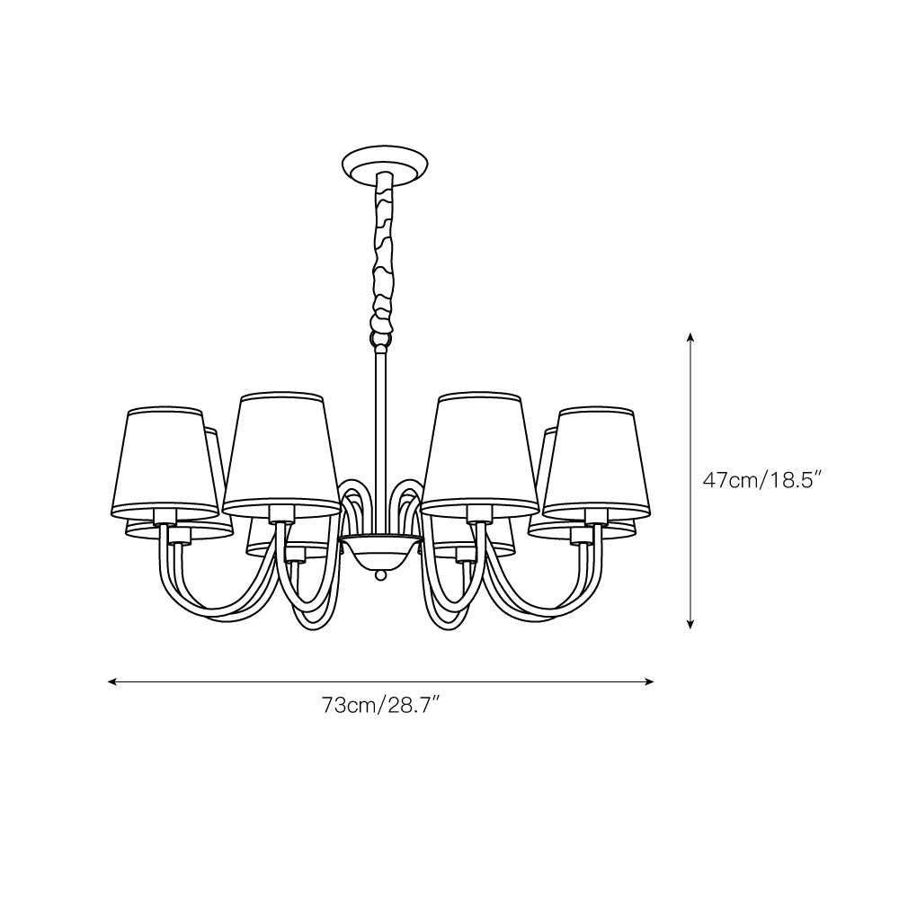 Dalen tradițional Stacey material textil candelabru