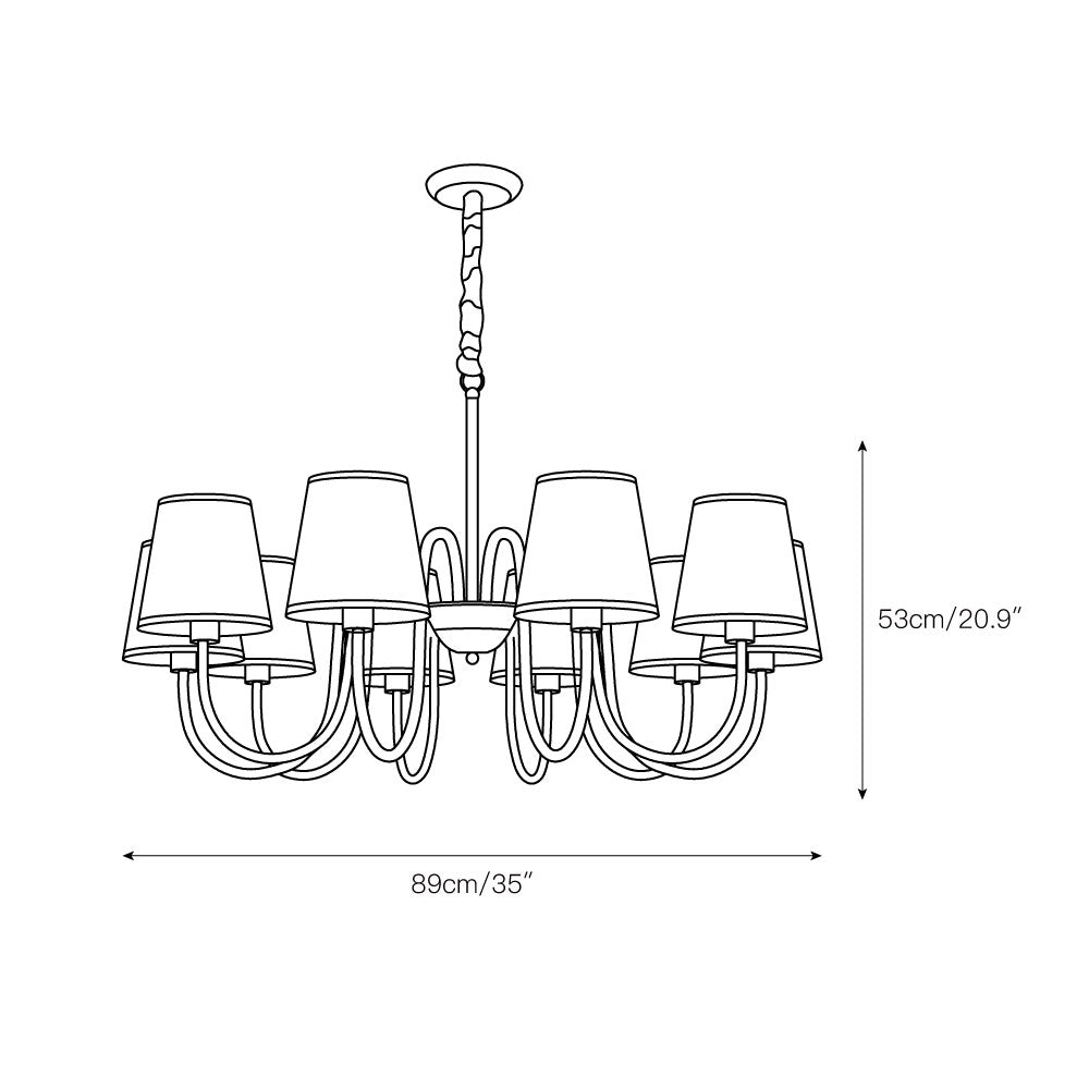 Dalen tradițional Stacey material textil candelabru