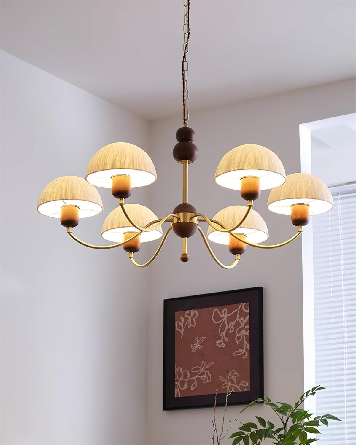 Core candelabru din hârtie de orez, în stil modernist de la mijlocul secolului