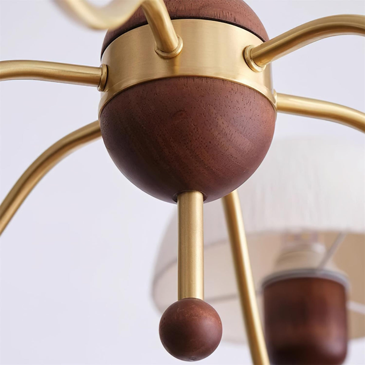 Core candelabru din hârtie de orez, în stil modernist de la mijlocul secolului