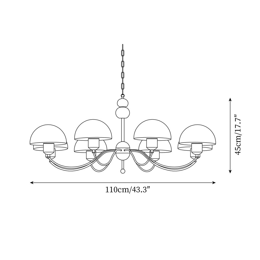 Core candelabru din hârtie de orez, în stil modernist de la mijlocul secolului