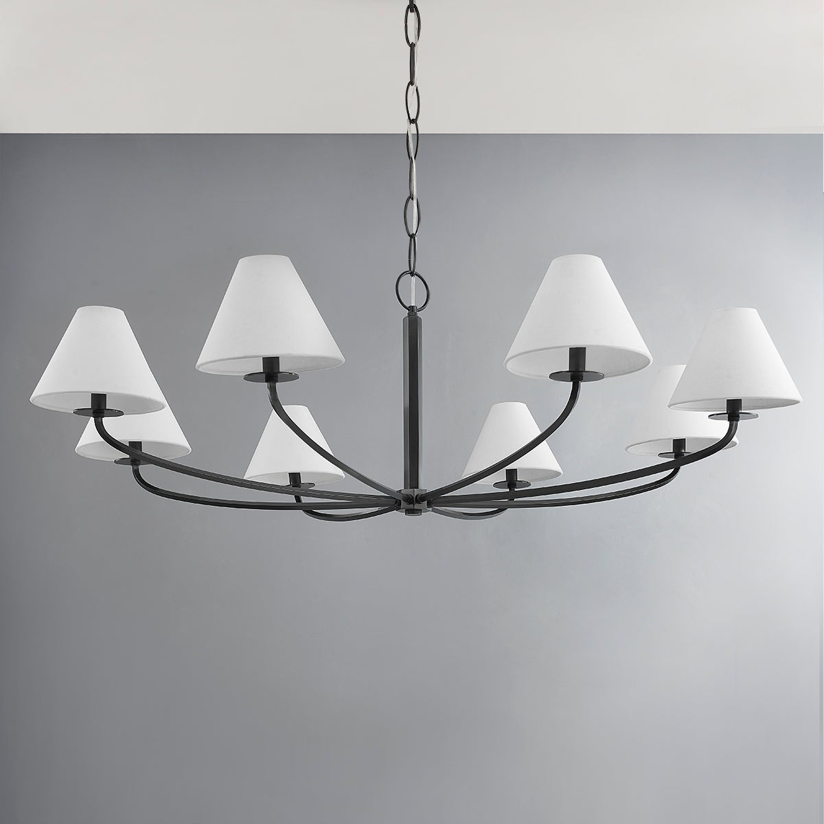Linenena candelabru cu abajur textil