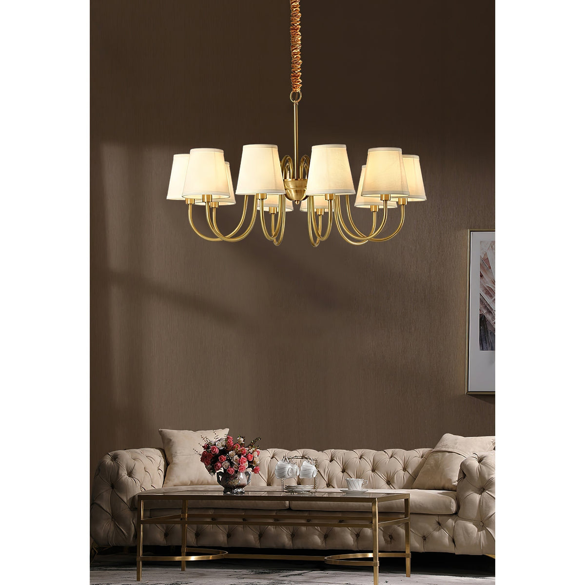 Dalen tradițional Stacey material textil candelabru