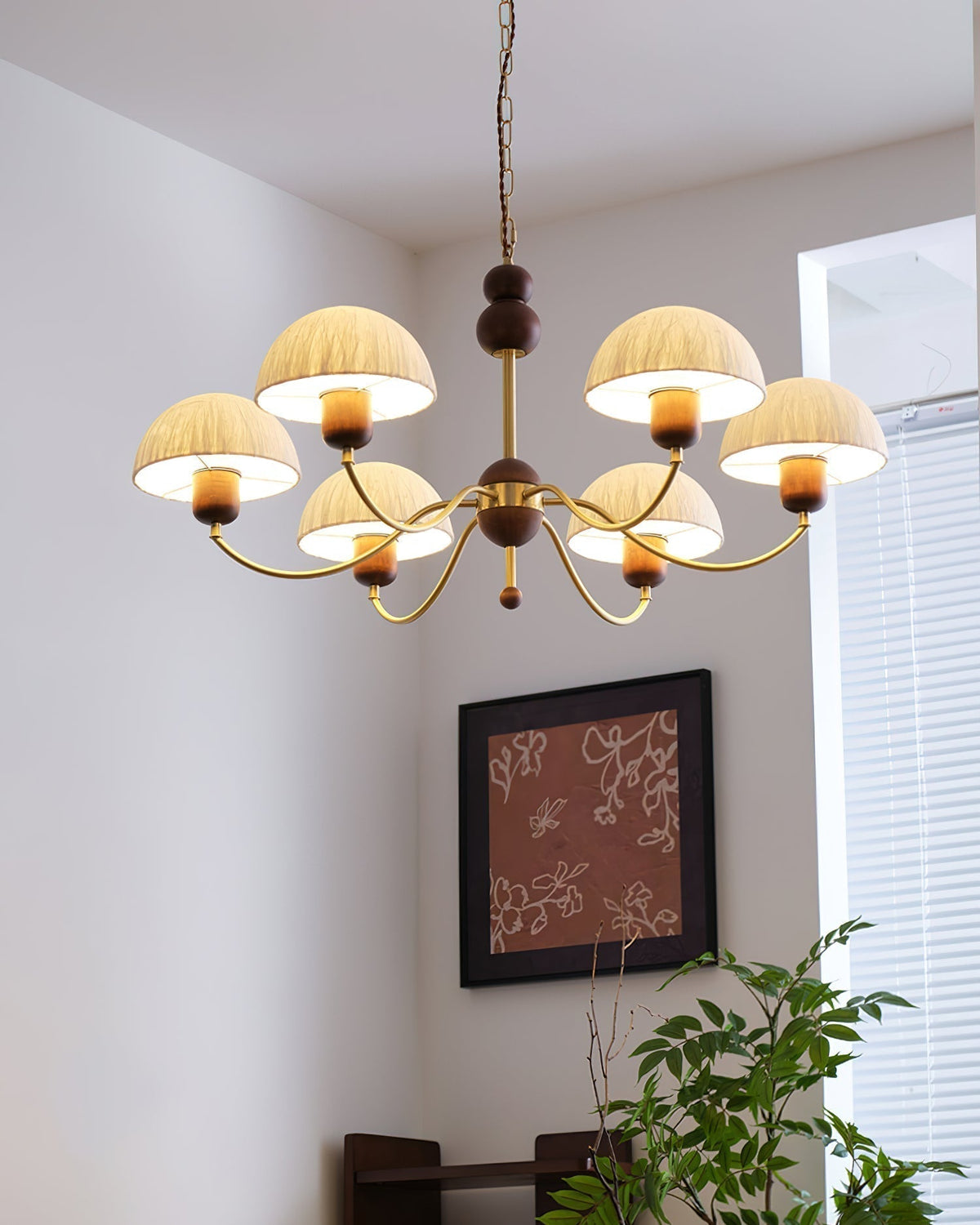 Core candelabru din hârtie de orez, în stil modernist de la mijlocul secolului