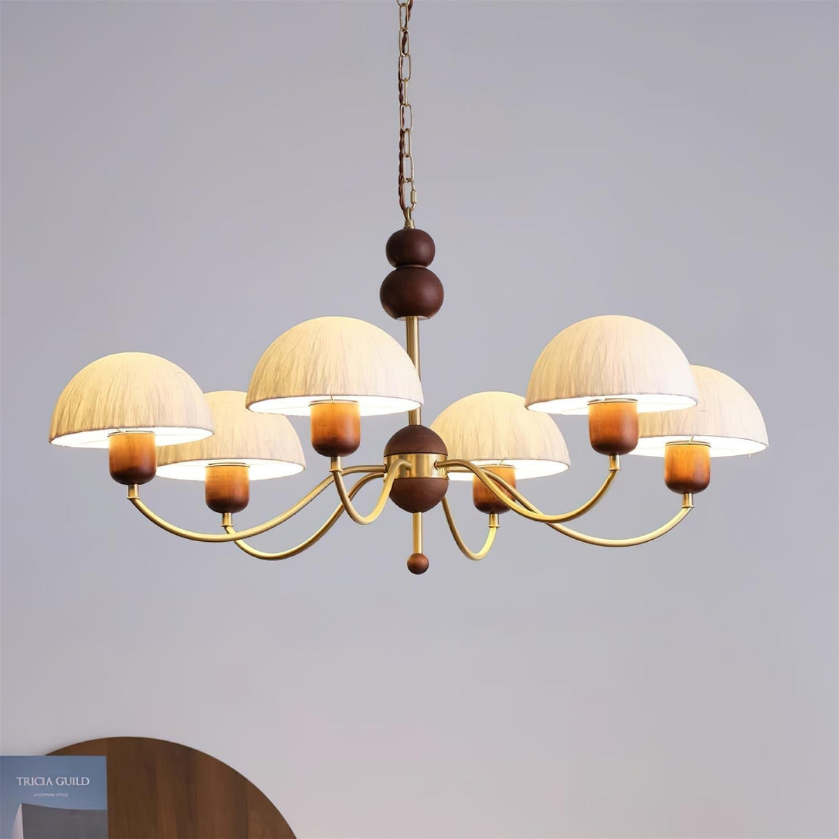 Core candelabru din hârtie de orez, în stil modernist de la mijlocul secolului