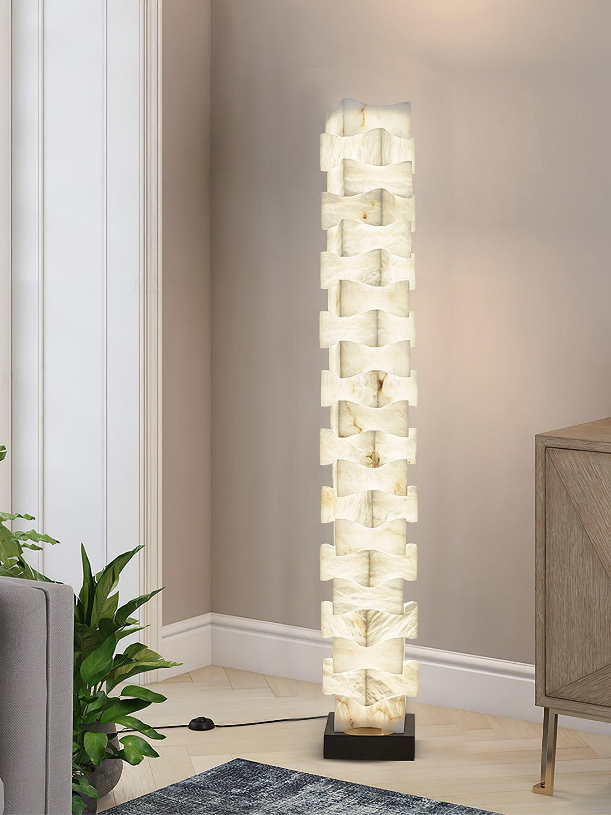 Sostix lampadar din alabastru