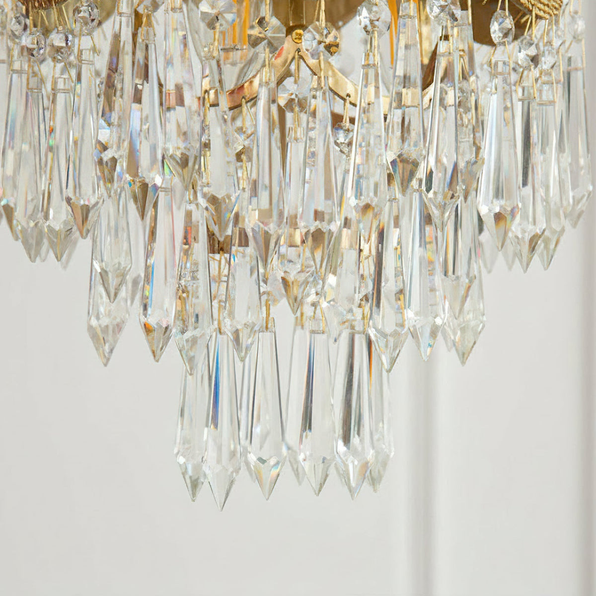 Seraphelion lampă suspendată din cristal, colorată, liniară
