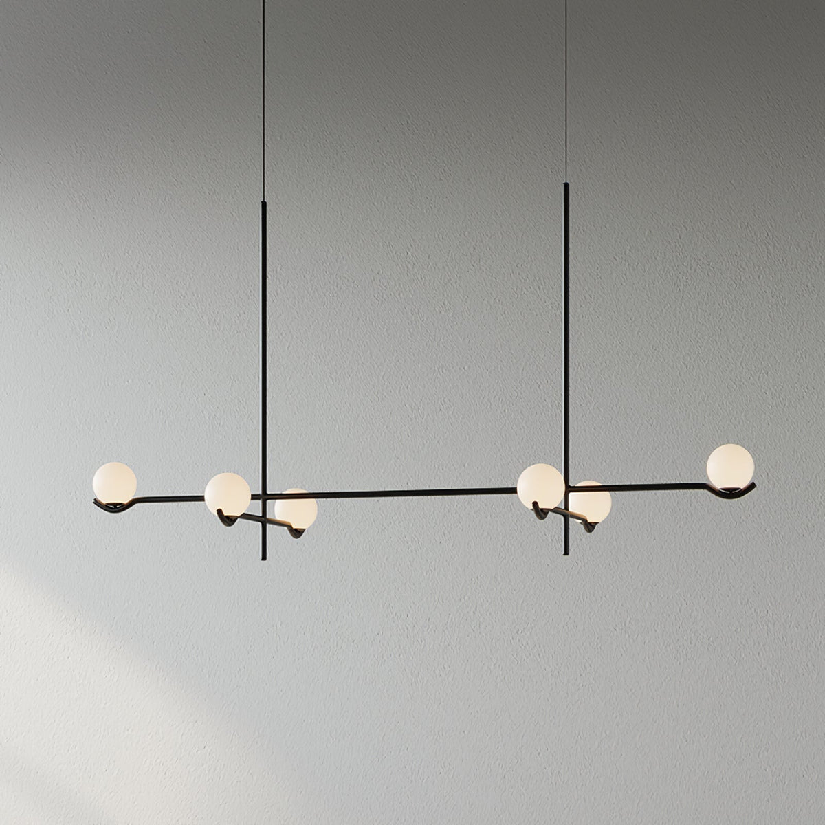 Elvian candelabru alb din alamă, minimalist, cu glob