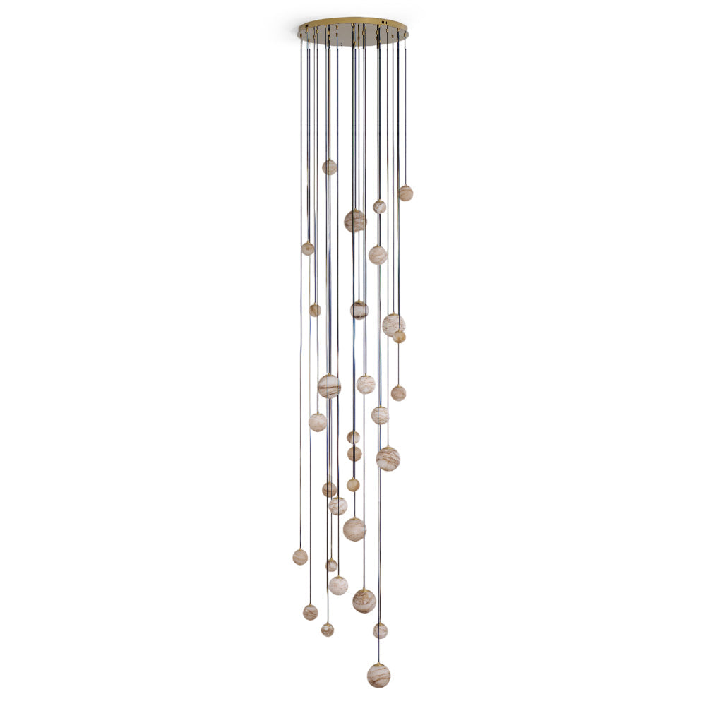 Sultana candelabru  din alabastru cu formă de cluster orb cascade
