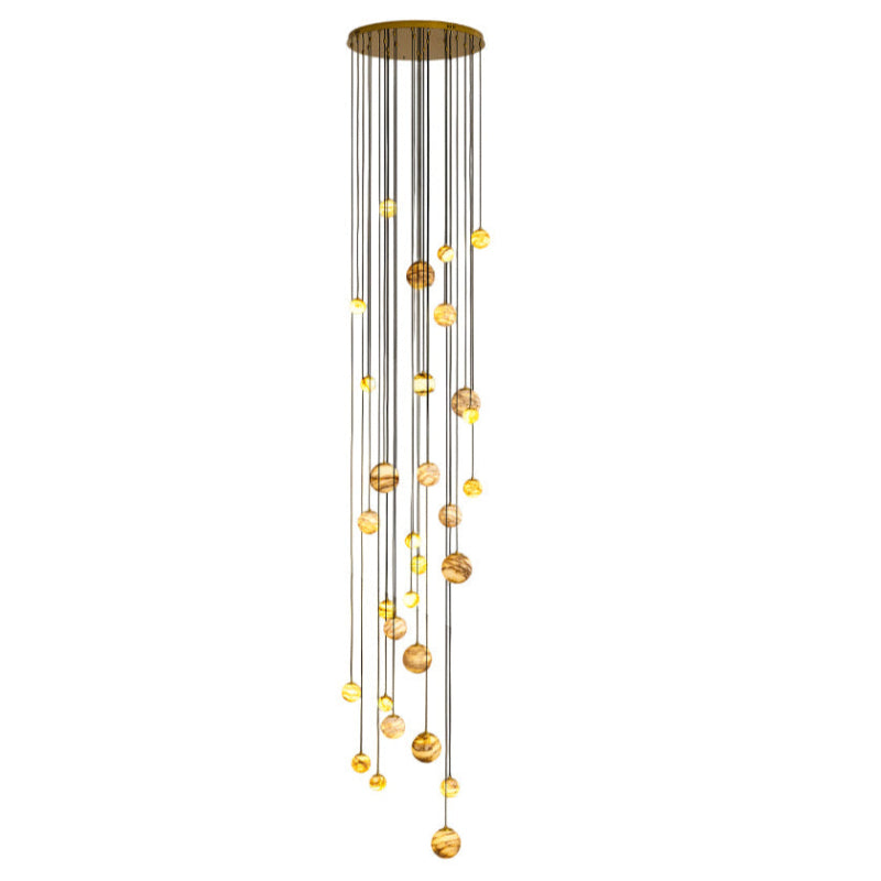 Sultana candelabru  din alabastru cu formă de cluster orb cascade