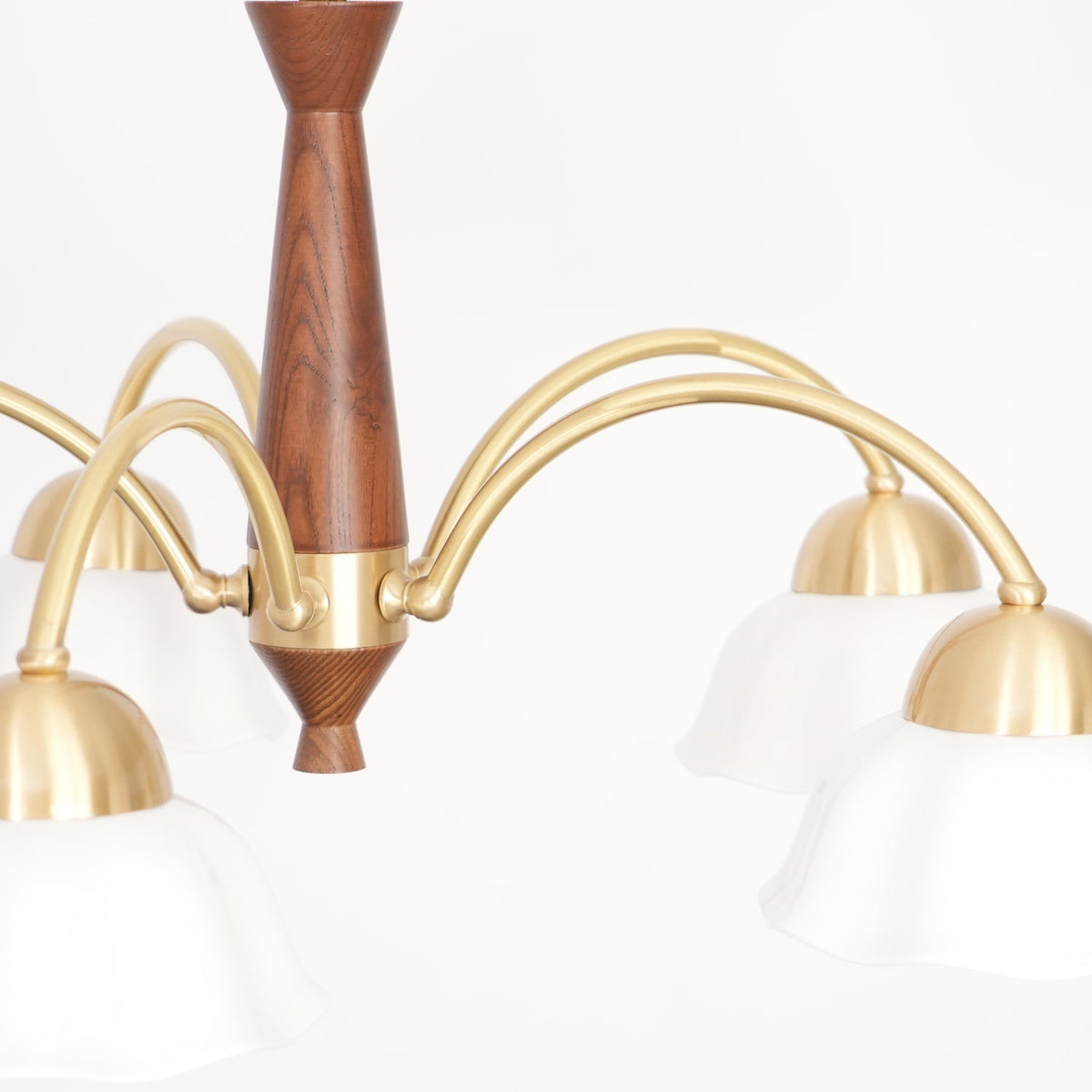 Bellin candelabru din lemn și ceramică, floral